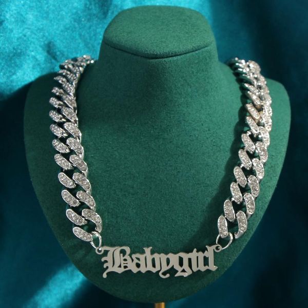 chains punk iced out crystal rhinestone miami curb cuban chain necklaces for women hip hop babygirl letter clavicle choker jewelry, Silver
chains punk iced out crystal rhinestone miami curb cuban chain necklaces for women hip hop babygirl letter clavicle choker jewelry, Silver