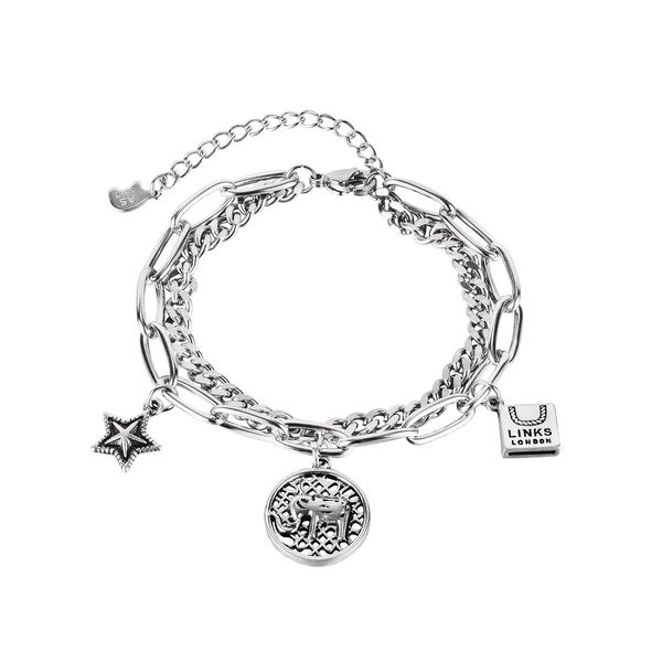 sliver charm bracelets for women or men link double layer jewelry adjustable opening girls valentines day gifts, Golden;silver
sliver charm bracelets for women or men link double layer jewelry adjustable opening girls valentines day gifts, Golden;silver