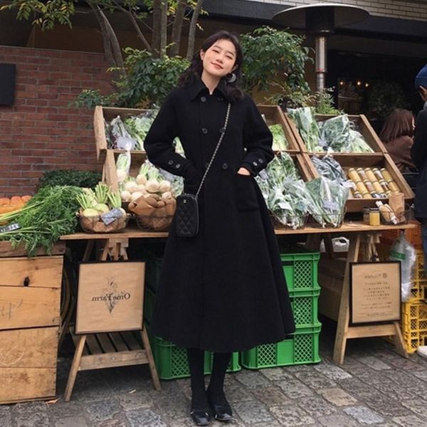 women's wool & blends brand black double-sided cashmere overcoat middle length over knee tuck skirt tweed jacket year 2021
women's wool & blends brand black double-sided cashmere overcoat middle length over knee tuck skirt tweed jacket year 2021