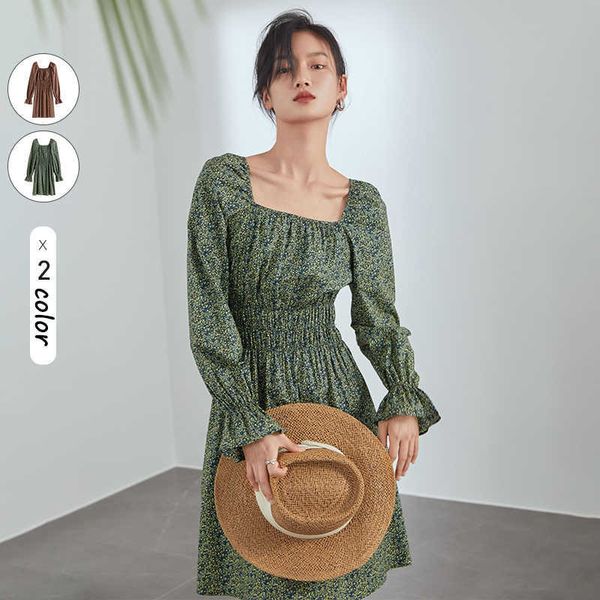 fansilanen vintage floral print short boho dress women flare sleeve slim green spring beach elegant summer female 210607, Black;gray
fansilanen vintage floral print short boho dress women flare sleeve slim green spring beach elegant summer female 210607, Black;gray