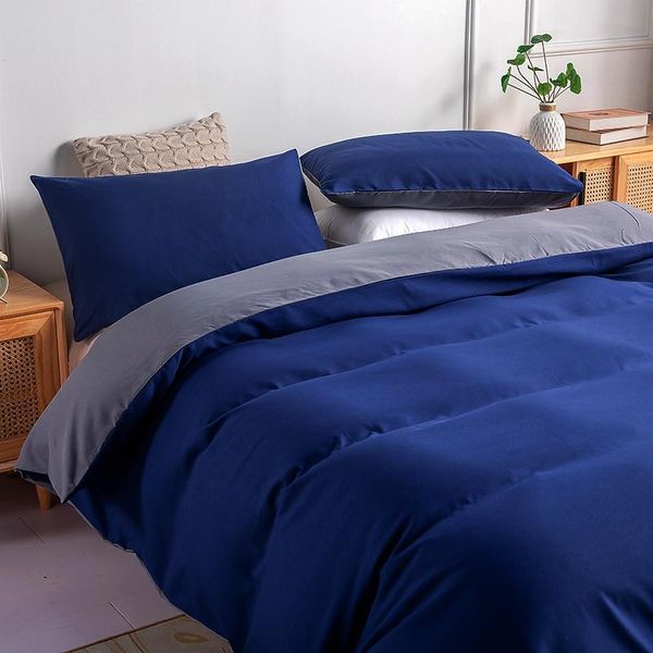 bedding sets pure hue duvet cover bed linen set quilt/comforter case pillow covers single double full dark blue home textiles
bedding sets pure hue duvet cover bed linen set quilt/comforter case pillow covers single double full dark blue home textiles