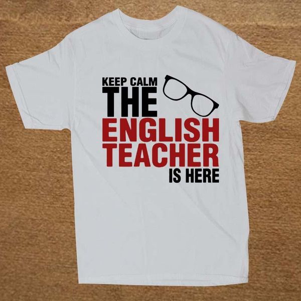 men's t-shirts keep calm the english teacher is here custom funny t shirt tshirt men cotton short sleeve t-shirt tees, White;black
men's t-shirts keep calm the english teacher is here custom funny t shirt tshirt men cotton short sleeve t-shirt tees, White;black