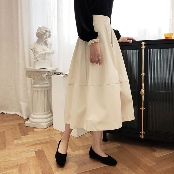 skirts spring women skirt solid cotton harajuku high waist a-line zipper button jupe femme faldas saia outwear avn1, Black 
skirts spring women skirt solid cotton harajuku high waist a-line zipper button jupe femme faldas saia outwear avn1, Black