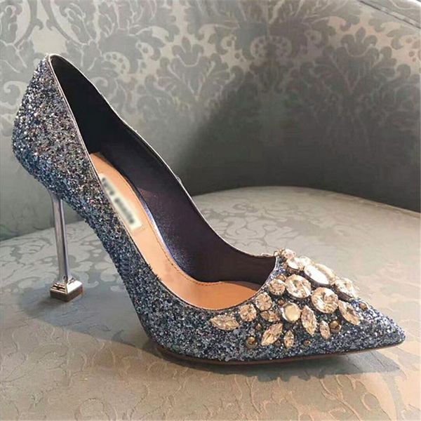 dress shoes pumps women wedding crystal glitter high heels 8cm silver blue fashion bridal ladies party office, Black
dress shoes pumps women wedding crystal glitter high heels 8cm silver blue fashion bridal ladies party office, Black