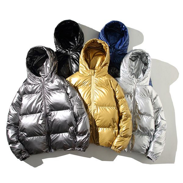 men glossy down parkas fashion trend couples thicken zipper hooded puffer coats designer winter male luxury bread warm punk puff jackets, Black
men glossy down parkas fashion trend couples thicken zipper hooded puffer coats designer winter male luxury bread warm punk puff jackets, Black