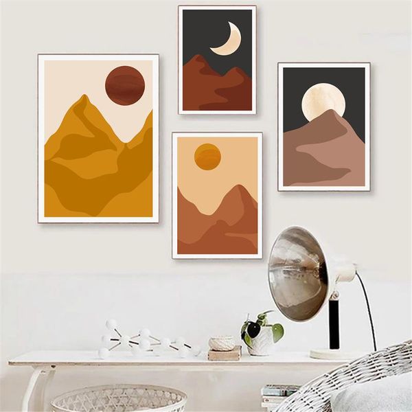 paintings abstract mountain desert landscape wall painting sun and moon boho canvas poster minimalist art print pictures home decor
paintings abstract mountain desert landscape wall painting sun and moon boho canvas poster minimalist art print pictures home decor