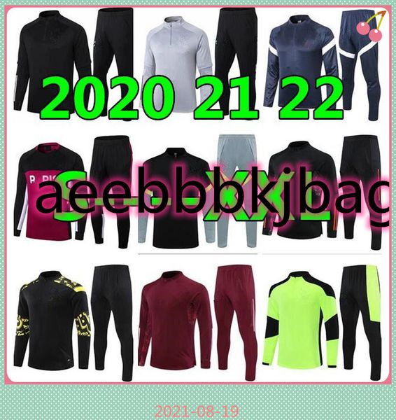 2021xmen and kids soccer tracksuit football training 20 21 22 clothing tracksuits jogging survetement chandal futbol, Black