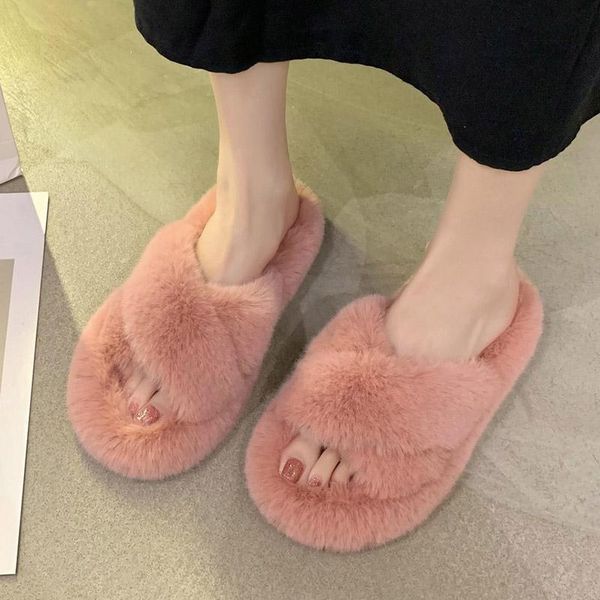 winter women fur flat slipper anti-slippery open toe cross warm ladies shoes outdoor slides home 8321g slippers, Black
winter women fur flat slipper anti-slippery open toe cross warm ladies shoes outdoor slides home 8321g slippers, Black