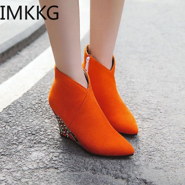 boots fashion women wedges springautumn zipper solid colors short booties female pointed toe shoes comfortable lady 35-43, Black
boots fashion women wedges springautumn zipper solid colors short booties female pointed toe shoes comfortable lady 35-43, Black