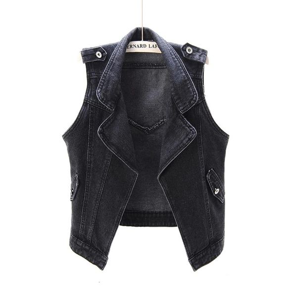 women's vests summer fashion plus size 5xl suit collar denim vest women blue black waistcoat sleeveless jacket coat female short jeans, Black;white
women's vests summer fashion plus size 5xl suit collar denim vest women blue black waistcoat sleeveless jacket coat female short jeans, Black;white