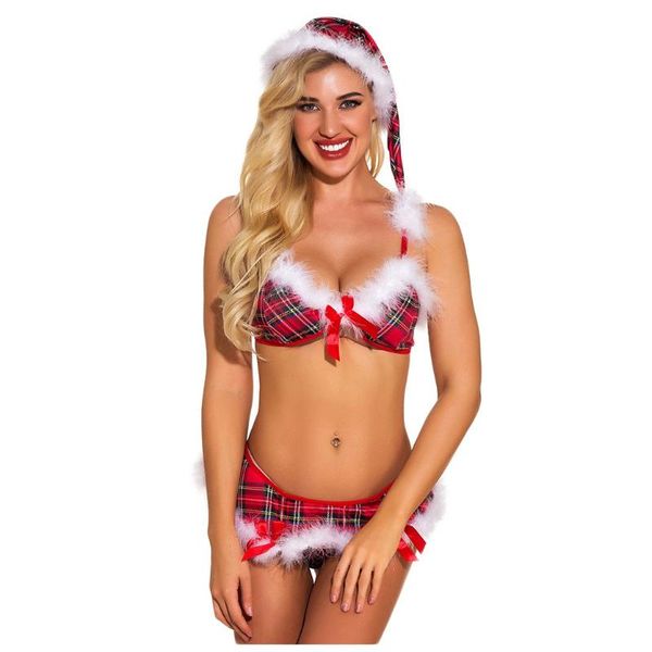 bras sets women christmas hat lingerie lattice bow bra thong pajamas underwear elegant fashion, Red;black
bras sets women christmas hat lingerie lattice bow bra thong pajamas underwear elegant fashion, Red;black