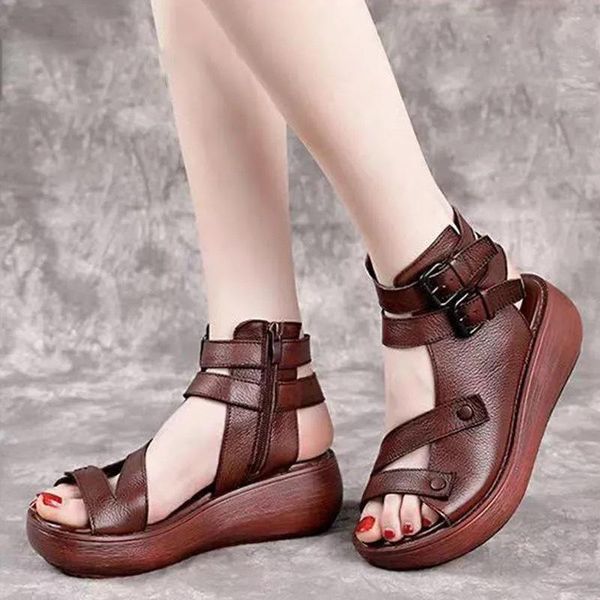 sandals 2021 fish mouth soft pu leather and cowhide summer roman shoes women platform heighten shoe wedges, Black
sandals 2021 fish mouth soft pu leather and cowhide summer roman shoes women platform heighten shoe wedges, Black