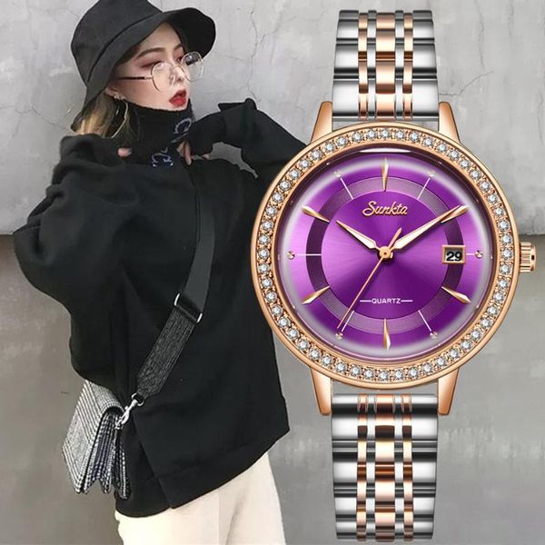 wristwatches sunkta rose gold watches for women quartz fashion ladies bracelet clock watch relogio feminino 2021, Slivery;brown
wristwatches sunkta rose gold watches for women quartz fashion ladies bracelet clock watch relogio feminino 2021, Slivery;brown