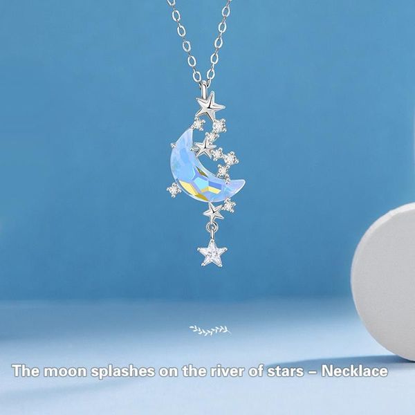 pendant necklaces silver color star moon necklace women clavicle chain shiny fashion jewely accessories
pendant necklaces silver color star moon necklace women clavicle chain shiny fashion jewely accessories