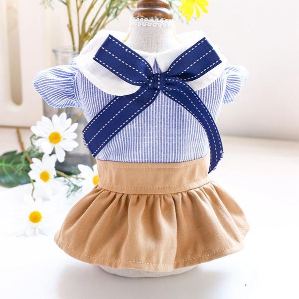 cat clothes blue striped bowknot student skirt fashion cute pet supplies costumes
cat clothes blue striped bowknot student skirt fashion cute pet supplies costumes