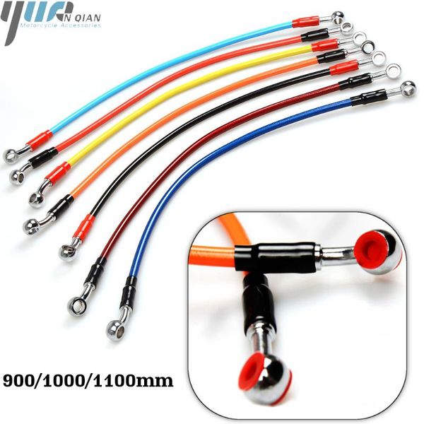 motorcycle brakes 900mm-1100mm dirt bike braided steel hydraulic reinforce brake line clutch oil hose tube for cr80r crf250r yz65 yz80
motorcycle brakes 900mm-1100mm dirt bike braided steel hydraulic reinforce brake line clutch oil hose tube for cr80r crf250r yz65 yz80