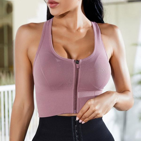 front zipper design women letter seamless sports bra running workout gym crop high impact i-shaped fitness yoga clothing, White;black
front zipper design women letter seamless sports bra running workout gym crop high impact i-shaped fitness yoga clothing, White;black