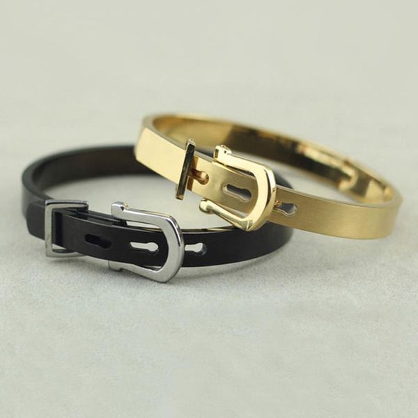 charm bracelets fashion stainless steel & bangles jewelry charms for woman gold black wristband belt buckle couple bracelet, Golden;silver
charm bracelets fashion stainless steel & bangles jewelry charms for woman gold black wristband belt buckle couple bracelet, Golden;silver