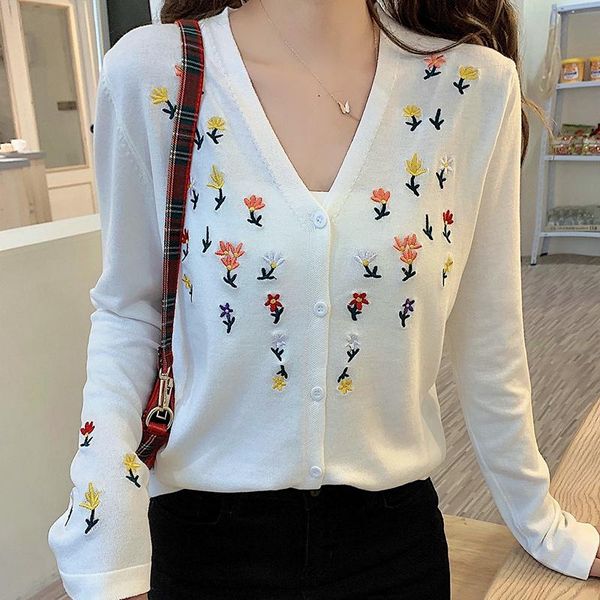 women's knits & tees black white sweet embroidery knitted plus large size oversize korean style fashion cardigan for autumn clothes swe
women's knits & tees black white sweet embroidery knitted plus large size oversize korean style fashion cardigan for autumn clothes swe