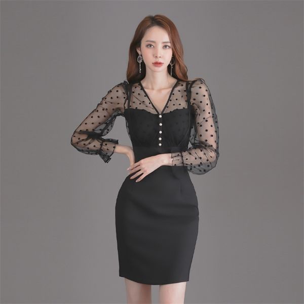 fall winter korea ladies long sleeve hollow out black v neck office party dresses for women clothing 210602, Black;gray
fall winter korea ladies long sleeve hollow out black v neck office party dresses for women clothing 210602, Black;gray
