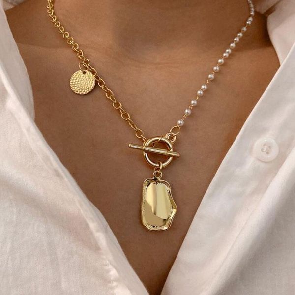 chokers fashion asymmetric gold pearl beads necklace for women vintage irregular coin pendant necklaces 2021 trend jewelry, Golden;silver
chokers fashion asymmetric gold pearl beads necklace for women vintage irregular coin pendant necklaces 2021 trend jewelry, Golden;silver