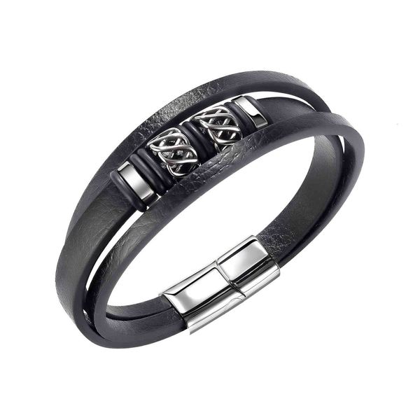 bangles bracelets design fashion net red multilayer men with stainless steel leather bracelet jewelry, Black
bangles bracelets design fashion net red multilayer men with stainless steel leather bracelet jewelry, Black