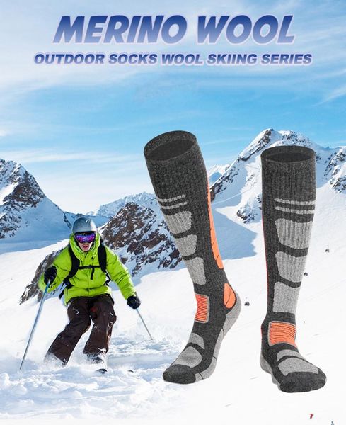 men's socks merino wool men women long warm compression for ski hiking snowboarding climbing sports euro size 35-43, Black
men's socks merino wool men women long warm compression for ski hiking snowboarding climbing sports euro size 35-43, Black