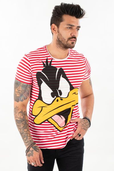 men's t-shirts deepsea male horizontal stripe duffy duck printed t-shirt 2002048, White;black
men's t-shirts deepsea male horizontal stripe duffy duck printed t-shirt 2002048, White;black
