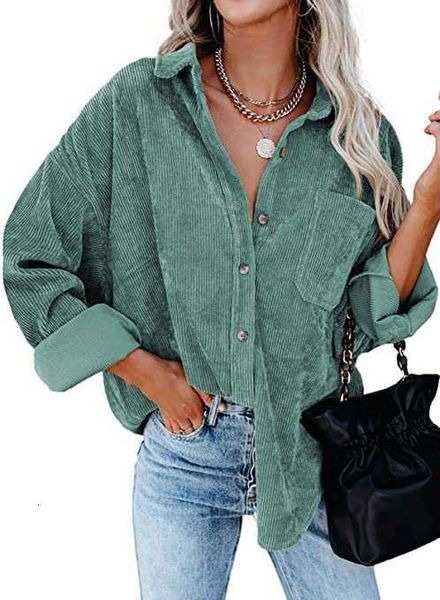 2021 autumn corduroy button down cardigan long sleeve lapel loose thickened shirt women's wear, White
2021 autumn corduroy button down cardigan long sleeve lapel loose thickened shirt women's wear, White