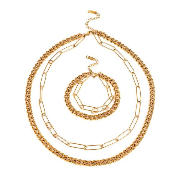 pendant necklaces 2022 fashion 2pcs/set multi layered gold color link chain long bracelet for women simple minimalist choker jewelry, Silver
pendant necklaces 2022 fashion 2pcs/set multi layered gold color link chain long bracelet for women simple minimalist choker jewelry, Silver