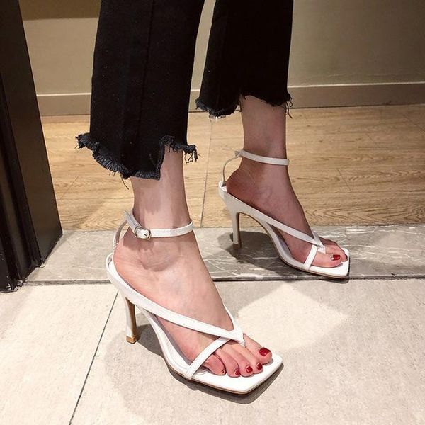 dress shoes summer women sandals narrow band vintage square toe high heels cross strap thong v shape design, Black
dress shoes summer women sandals narrow band vintage square toe high heels cross strap thong v shape design, Black