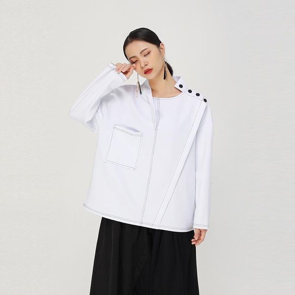 women's hoodies & sweatshirts lanmrem 2021 autumn and winter fashion solid color round neck long sleeve pocket irregular shirt women pb, Black
women's hoodies & sweatshirts lanmrem 2021 autumn and winter fashion solid color round neck long sleeve pocket irregular shirt women pb, Black