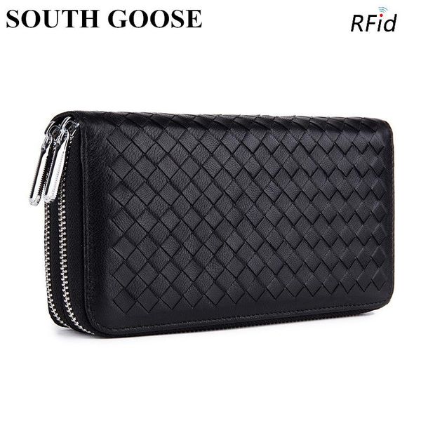 wallets genuine leather luxury handmade sheepskin knitting long clutch handy bag frid blocking card holder phone, Red;black
wallets genuine leather luxury handmade sheepskin knitting long clutch handy bag frid blocking card holder phone, Red;black