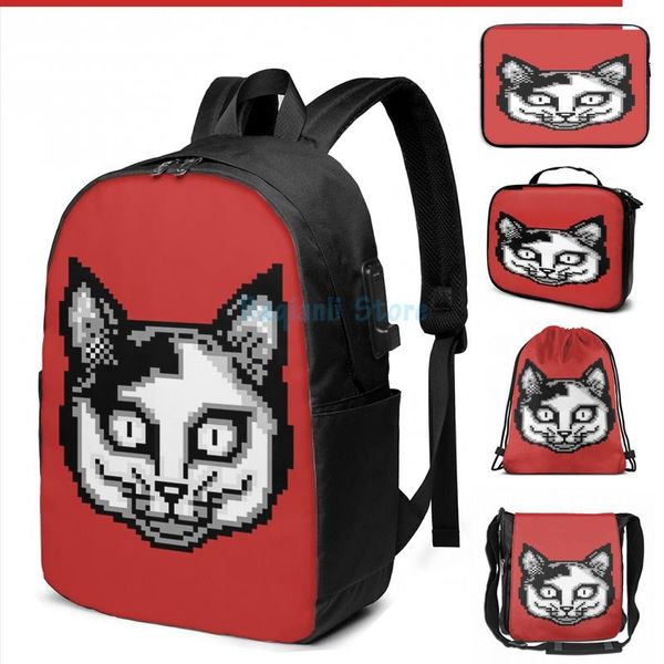 funny graphic print pixel yon usb charge backpack men school bags women bag travel laptop
funny graphic print pixel yon usb charge backpack men school bags women bag travel laptop