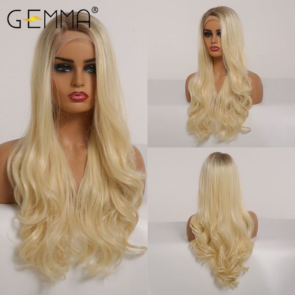 long wavy lace wig ombre brown blonde side part synthetic lace part wig for women cosplay natural hairline heat resistant, Black
long wavy lace wig ombre brown blonde side part synthetic lace part wig for women cosplay natural hairline heat resistant, Black