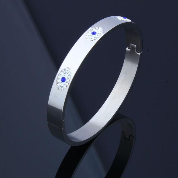 stainless steel for women evil eye bangle luxury crystal fashion bangles accessories, Black
stainless steel for women evil eye bangle luxury crystal fashion bangles accessories, Black