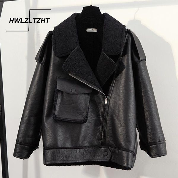 women's jackets hwlzltzht winter leather jacket women locomotive coat ladies slim short motorcyle biker basic warm plush lapel outerwea, Black;brown
women's jackets hwlzltzht winter leather jacket women locomotive coat ladies slim short motorcyle biker basic warm plush lapel outerwea, Black;brown