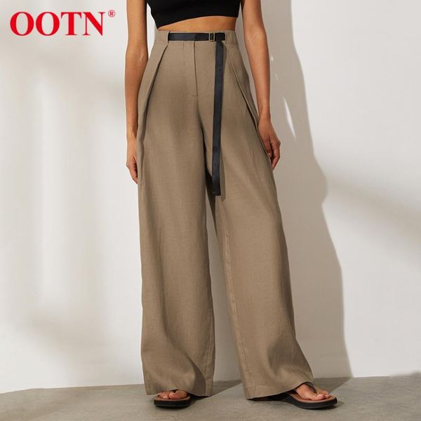 women's pants & capris ootn streetwear sashes pleated loose wide leg brown zipper trousers women high waist solid color casual female, Black;white
women's pants & capris ootn streetwear sashes pleated loose wide leg brown zipper trousers women high waist solid color casual female, Black;white
