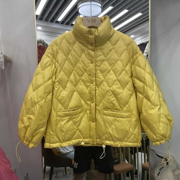 autumn stand collar short puffer winter women parkas drawstring single-breasted long sleeve lightweight down coat, Black
autumn stand collar short puffer winter women parkas drawstring single-breasted long sleeve lightweight down coat, Black