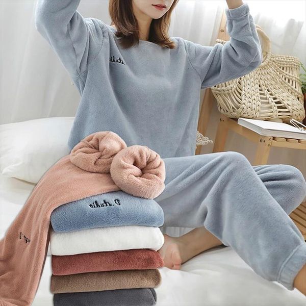 winter flannel pajama set womens sleepwears fleece pajamas homewear thick warm velvet female suit fall sweatshirt dropship, Black;red
winter flannel pajama set womens sleepwears fleece pajamas homewear thick warm velvet female suit fall sweatshirt dropship, Black;red