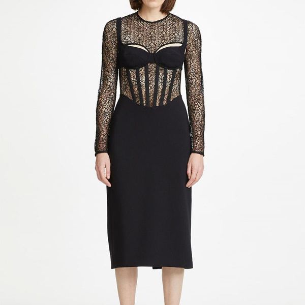 casual dresses bandage dress 2021 black long sleeve bodycon autumn women lace patchwork mid club party birthday outfit, Black;gray
casual dresses bandage dress 2021 black long sleeve bodycon autumn women lace patchwork mid club party birthday outfit, Black;gray