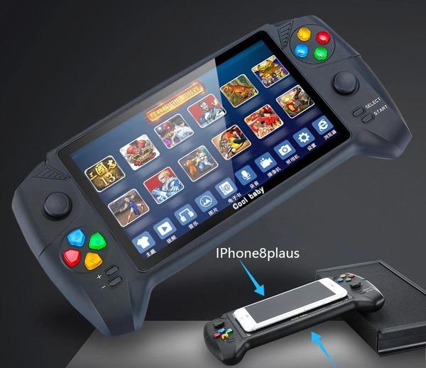 handheld game players classic 7.0 inch handle retro console dual joysticks for psp gba nes fc player portable
handheld game players classic 7.0 inch handle retro console dual joysticks for psp gba nes fc player portable