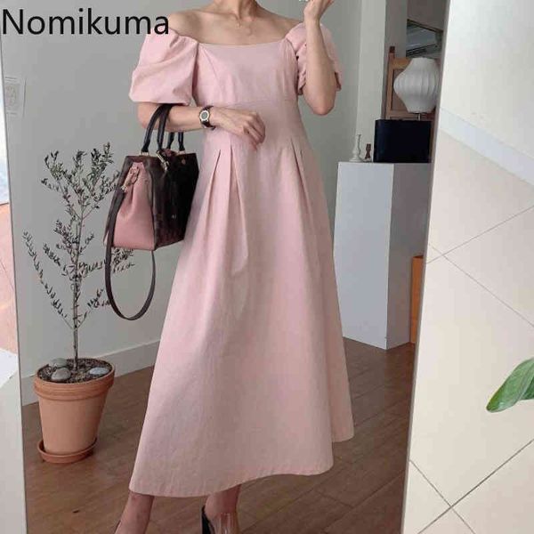 nomikuma elegant pink dress women square collar puff sleeve dresses female solid color slim waist korean style vestidos mujer 210514, Black;gray
nomikuma elegant pink dress women square collar puff sleeve dresses female solid color slim waist korean style vestidos mujer 210514, Black;gray