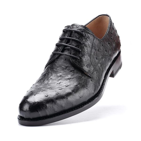 dress shoes authentic real ostrich skin men's black business genuine exotic leather handmade pointed toe male lace-up
dress shoes authentic real ostrich skin men's black business genuine exotic leather handmade pointed toe male lace-up