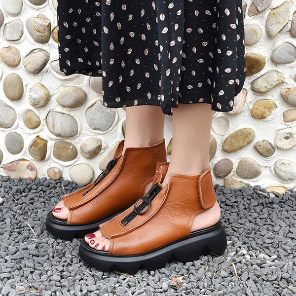 rimocy soft leather rome outdoor sandals women summer 2021 fashion wedge zipper peep toe woman platform casual shoes, Black
rimocy soft leather rome outdoor sandals women summer 2021 fashion wedge zipper peep toe woman platform casual shoes, Black