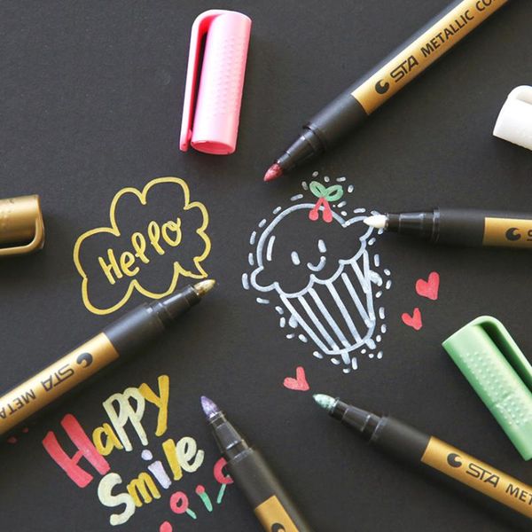 highlighters metallic color pen water-based mark black card paint highlight for diy po /graffiti/ writing suitable dark paper, Black;red
highlighters metallic color pen water-based mark black card paint highlight for diy po /graffiti/ writing suitable dark paper, Black;red
