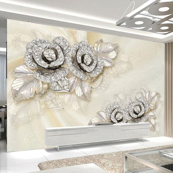 wallpapers custom po wallpaper 3d stereo silver diamond rose flowers silk living room tv sofa bedroom luxury murals home decor
wallpapers custom po wallpaper 3d stereo silver diamond rose flowers silk living room tv sofa bedroom luxury murals home decor