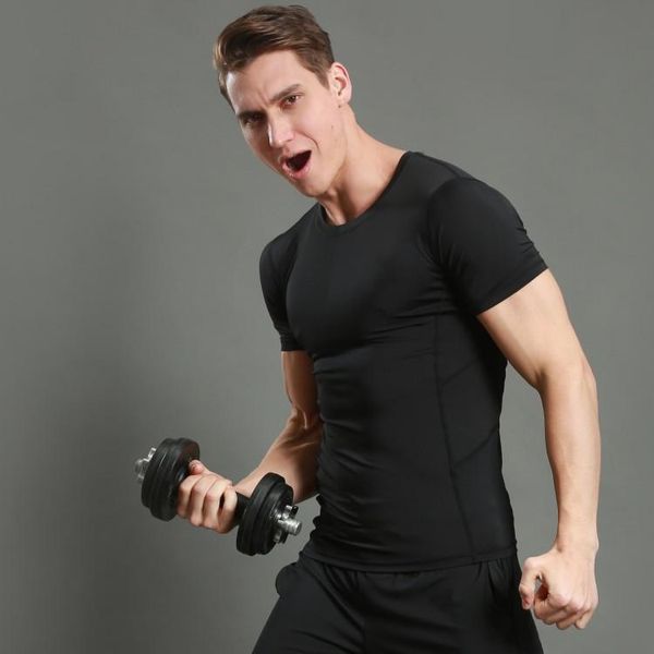 compression shirt for men short sleeve tight clothes running gym clothing quick dry anti-sweat elastic breathable shirts jerseys, Black;blue
compression shirt for men short sleeve tight clothes running gym clothing quick dry anti-sweat elastic breathable shirts jerseys, Black;blue