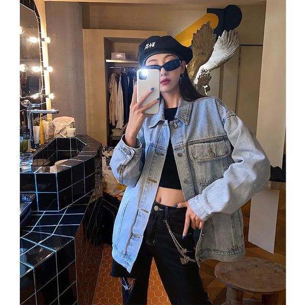 women's jackets denim female coat spring and korean fine autumn released hong kong style fried street work done with women's wear, Black;brown
women's jackets denim female coat spring and korean fine autumn released hong kong style fried street work done with women's wear, Black;brown