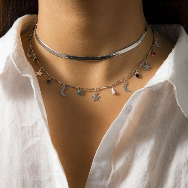 pendant necklaces boho choker gold silver color snake chain moon star colorful bead multilayer necklace for women 2021 fashion jewelry
pendant necklaces boho choker gold silver color snake chain moon star colorful bead multilayer necklace for women 2021 fashion jewelry